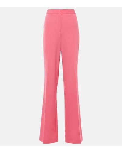 Stella McCartney Iconic High-rise Wool-blend Flared Trousers - Pink