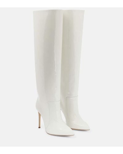 Paris Texas Leather Knee-high Boots - White