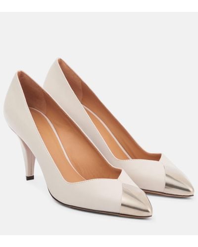 Isabel Marant Palda Leather Court Shoes - White