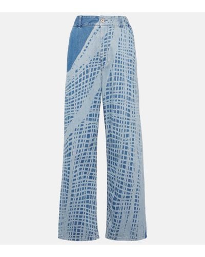 Loewe Paula's Ibiza Printed Wide-leg Jeans - Blue