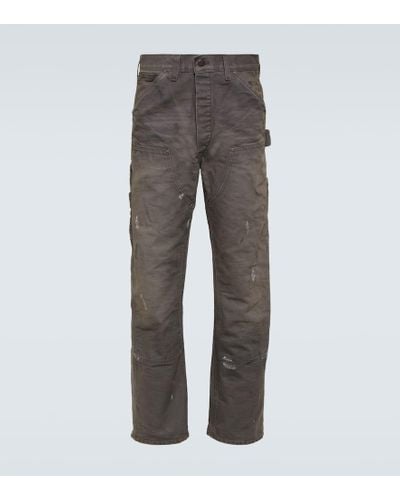 RRL Pantalones Jenkins de lona de algodon - Gris