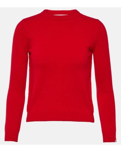 Extreme Cashmere Pullover cropped Kid in misto cashmere - Rosso