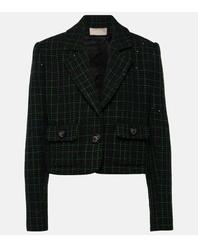 Elie Saab Verzierte Jacke aus Tweed - Schwarz