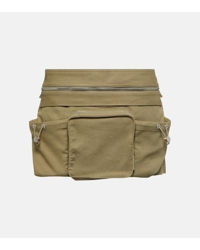 Dion Lee Cotton-blend Belt Bag Miniskirt - Green