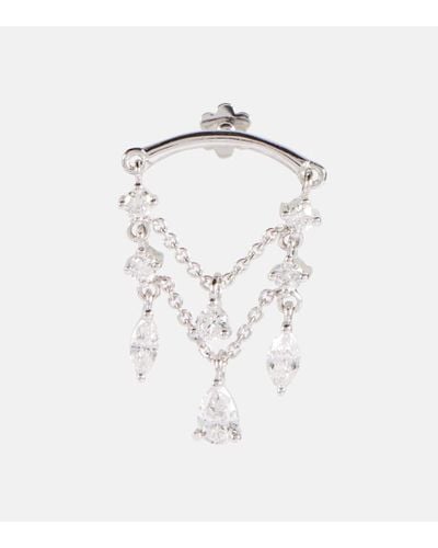 Maria Tash Diamond Drape Chandelier 18kt White Gold Single Earring With Diamonds