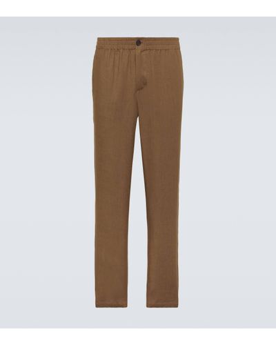 LeKasha Linen Straight Trousers - Natural