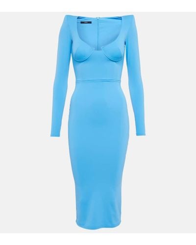 Alex Perry Caiden Midi Dress - Blue