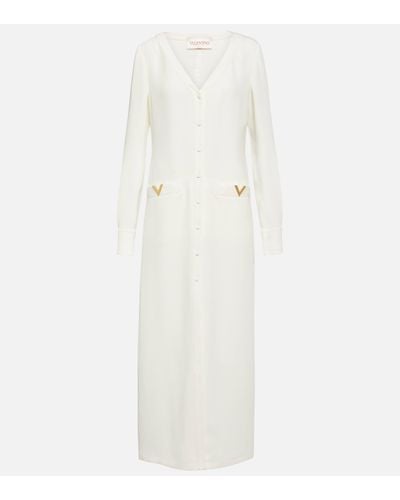 Valentino Silk Maxi Dress - White