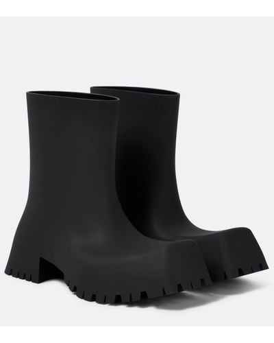Balenciaga Trooper Rubber Boot - Black