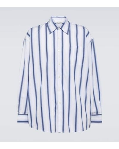 Our Legacy Camisa Borrowed de algodon a rayas - Azul