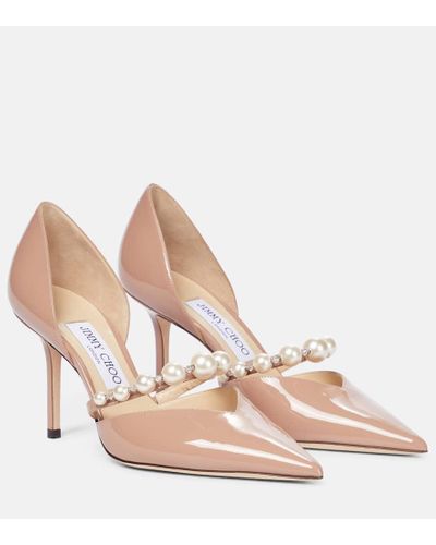 Jimmy Choo Aurelie 85 Patent Pump - Pink