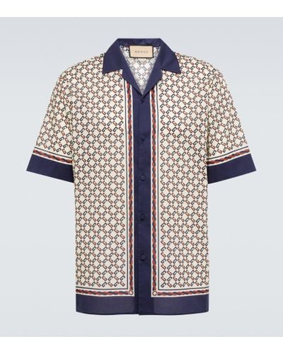 Gucci Geometric G Cotton Shirt - Multicolor