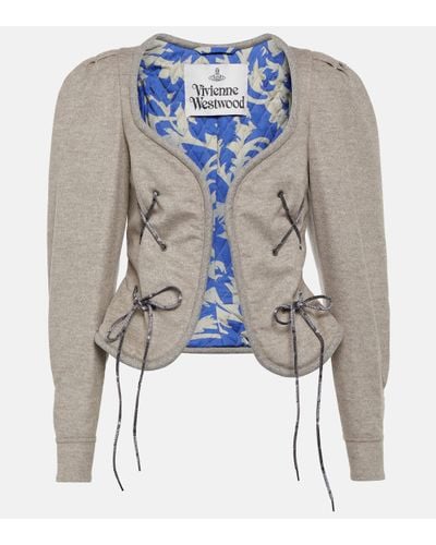 Vivienne Westwood Gexi Spencer Wool-blend Jacket - Blue