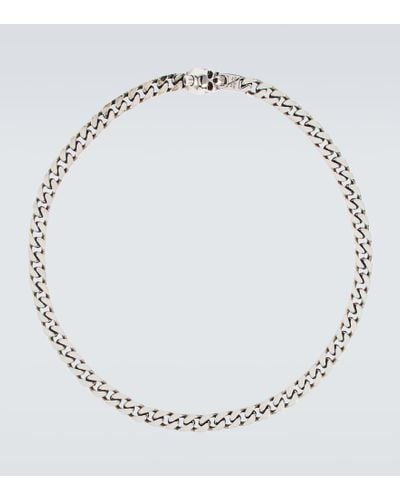 Alexander McQueen Engraved Chain Necklace - Metallic