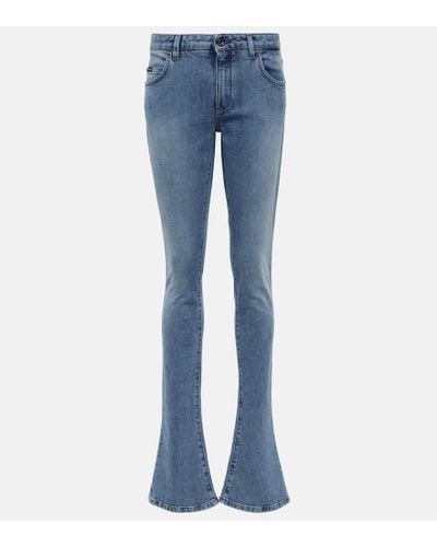 Dolce & Gabbana Low-rise Bootcut Jeans - Blue