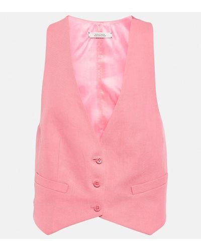 Dorothee Schumacher Colorful Lightness Cotton And Linen Vest - Pink