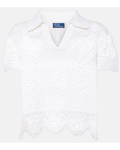 Polo Ralph Lauren Top aus Baumwolle - Weiß