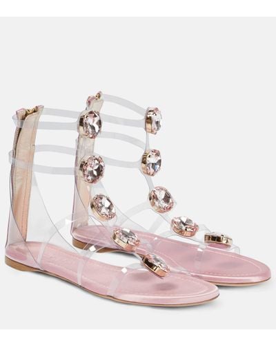 Giambattista Valli Embellished Pvc Sandals - Pink