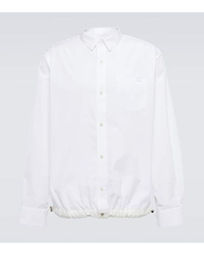 Sacai Hemd Thomas Mason aus Baumwollpopeline - Weiß