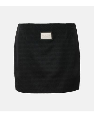Dolce & Gabbana Mini-jupe a logo - Noir