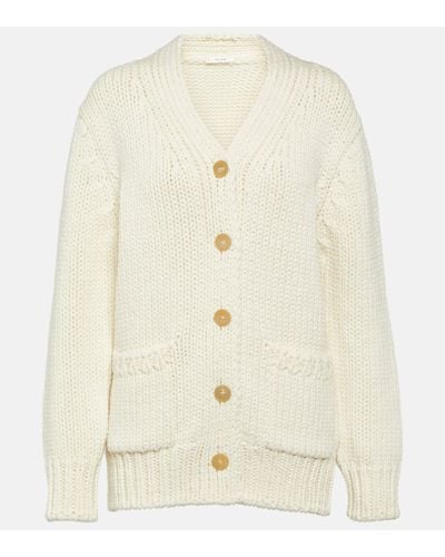 The Row Cardigan Evesham en laine - Blanc