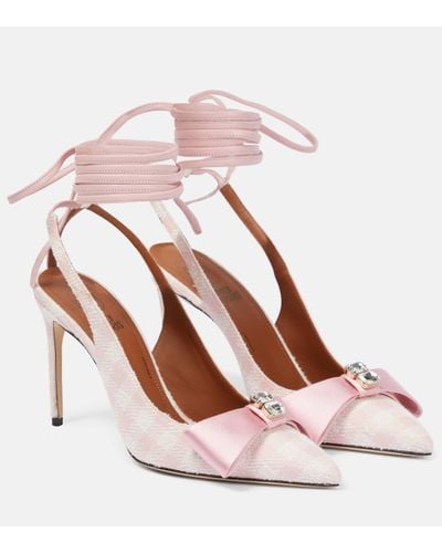 Malone Souliers X Emily In Paris Emily Tweed Slingback Court Shoes - Pink