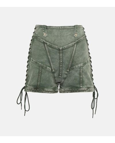 Green Jean and denim shorts for Women | Lyst