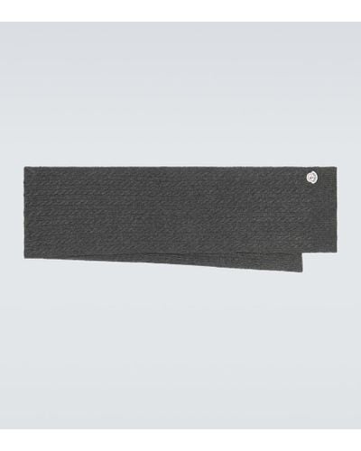 Moncler Wool And Cashmere Cable-knit Scarf - Black