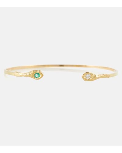 Elhanati Bracciale Evie in oro 18kt con smeraldi e diamanti - Metallizzato