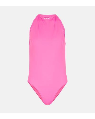 Balenciaga Costume da bagno strappy - Rosa