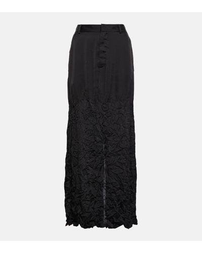 MM6 by Maison Martin Margiela Rumple-effect Maxi Skirt - Black