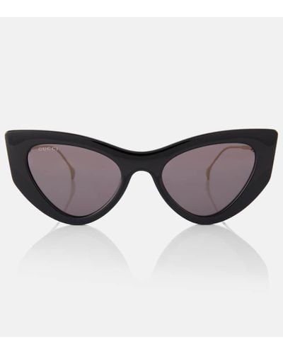 Gucci Cat-Eye-Sonnenbrille Double G - Braun