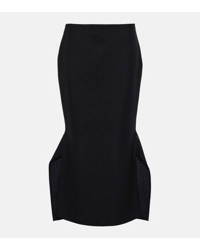 The Row Wool-blend Pencil Skirt - Black