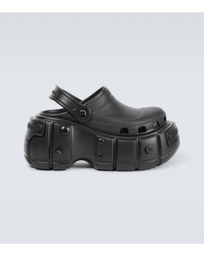 Balenciaga X Crocs – Mules HardCrocs a plateforme - Noir