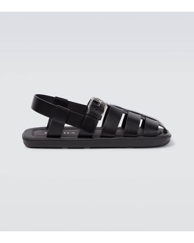 Prada Sandalen aus Leder - Schwarz