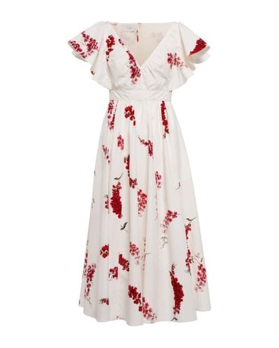 Giambattista Valli Floral Cotton Midi Dress - Pink