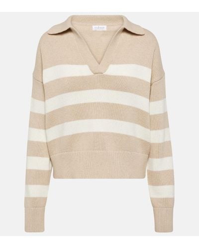Velvet Lucie Cotton And Cashmere Polo Sweater - Natural