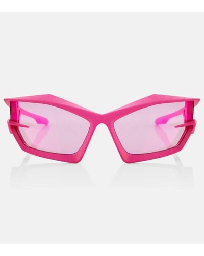 Givenchy Rectangle-frame Tinted-lenses Sunglasses - Pink