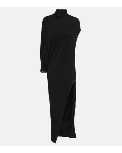 Tom Ford Cutout Crepe Jersey Maxi Dress - Black