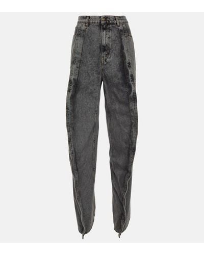 Y. Project Paneled Straight Jeans - Gray