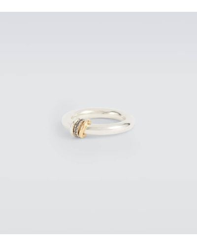 Spinelli Kilcollin Ring Sirius Max aus Sterlingsilber und 18kt Gelbgold mit Diamanten - Weiß