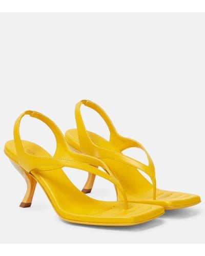 Gia Borghini Gia/rhw Rosie Leather 13 Sandals - Yellow