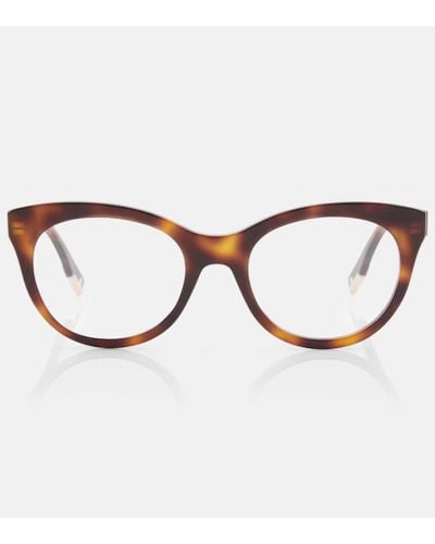 Fendi Way Oval Glasses - Brown