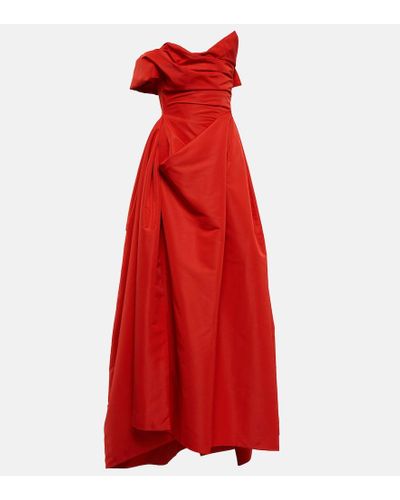 Vivienne Westwood Off-Shoulder-Robe aus Satin - Rot