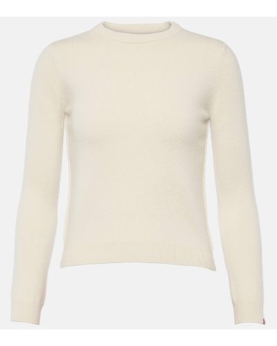Extreme Cashmere Kid Cropped Cashmere-blend Jumper - White