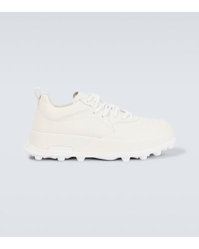 Jil Sander Semanado Leather Trainers - White