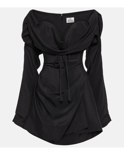 Vivienne Westwood Hemdkleid mit langen Ärmeln - Schwarz