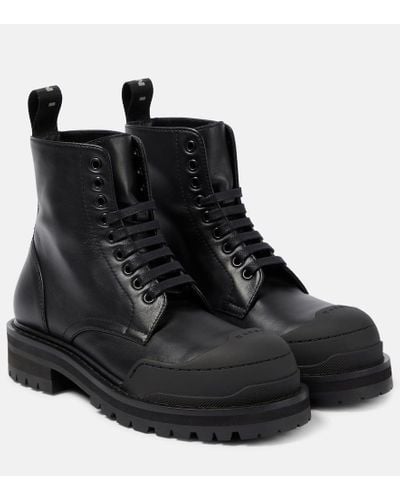 Marni Botas de combate Dada de piel - Negro