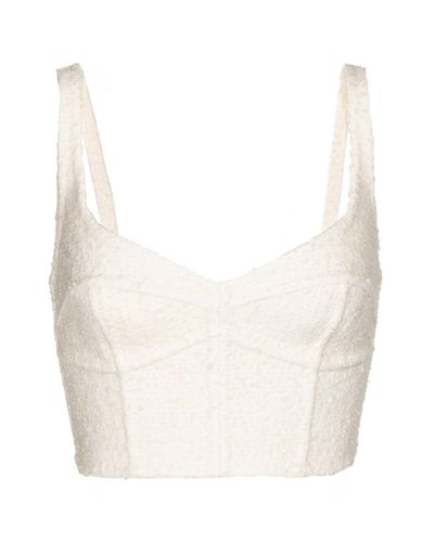 Marc Jacobs Top bustier in lana - Bianco