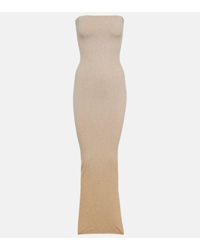 Wolford Robe bustier longue Fading Shine - Neutre